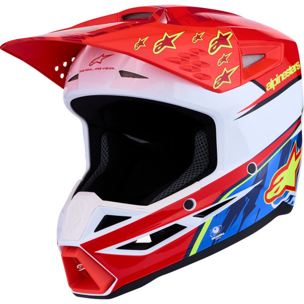 Alpinestars - Helmet S-m3 Falcon Red-fl/wht/blu/yel-fl Ece06/dot Lg
