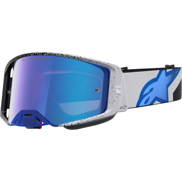Alpinestars Goggles - Goggle Supertech Hiten  Blk Blithe Blu Mirror-blue