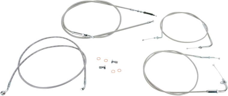 Baron - Cable Line Kit - 15" - 17" - VN900 - Stainless Steel - Stainless Handlebar Cable/Line Kit - BA-8074KT-16 Baron - Cable Line Kit - 15" - 17" - VN900 - Stainless Steel - Stainless Handlebar Cable/Line Kit - BA-8074KT-16