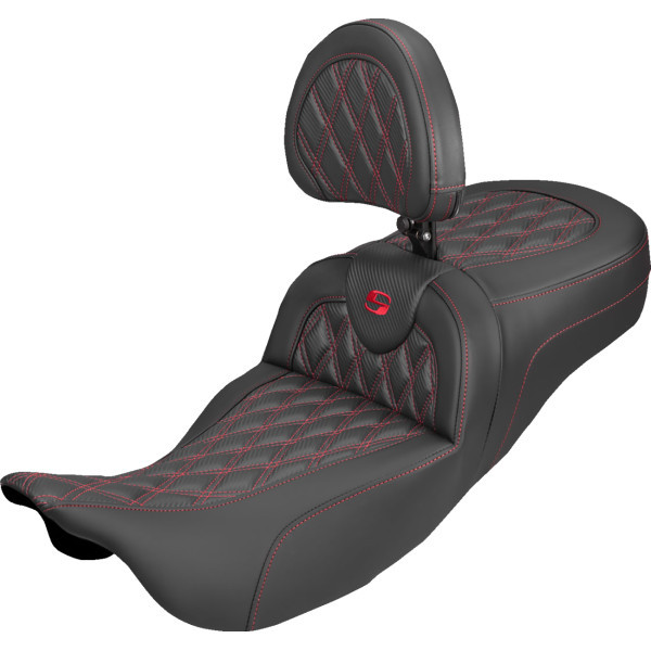 Saddlemen - Seat Roadsofa Cf Ls Er Db Red Stitch