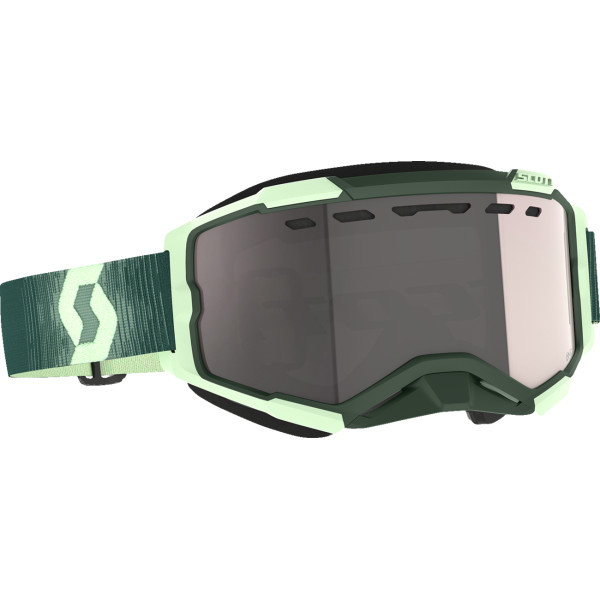 Scott - Goggle Fury Snow Dark-green/mint Enhancer Silver Chrome