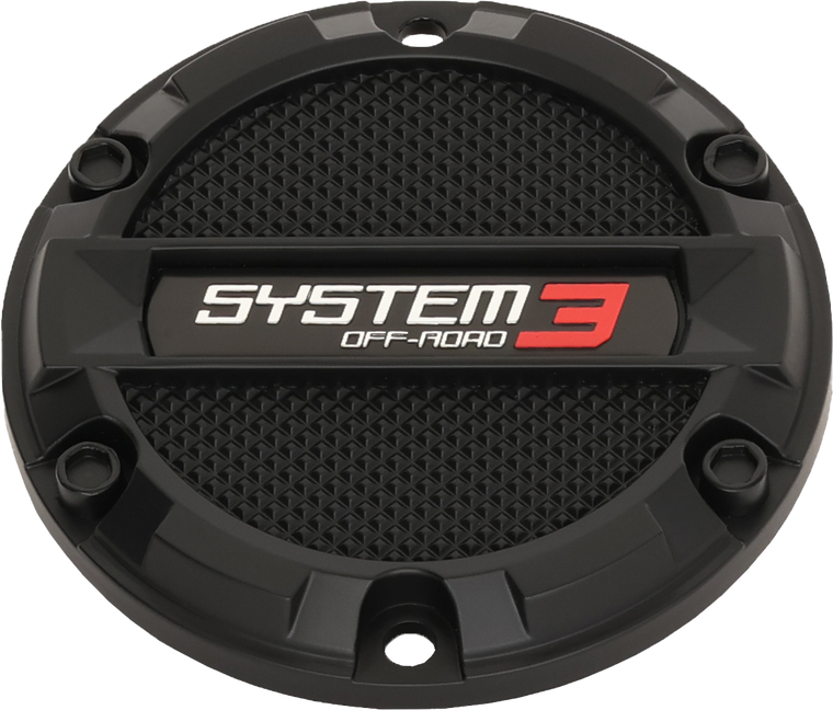 System 3 - Sb8 Center Cap Flat 6/5.5 Bolt-in Matte Black