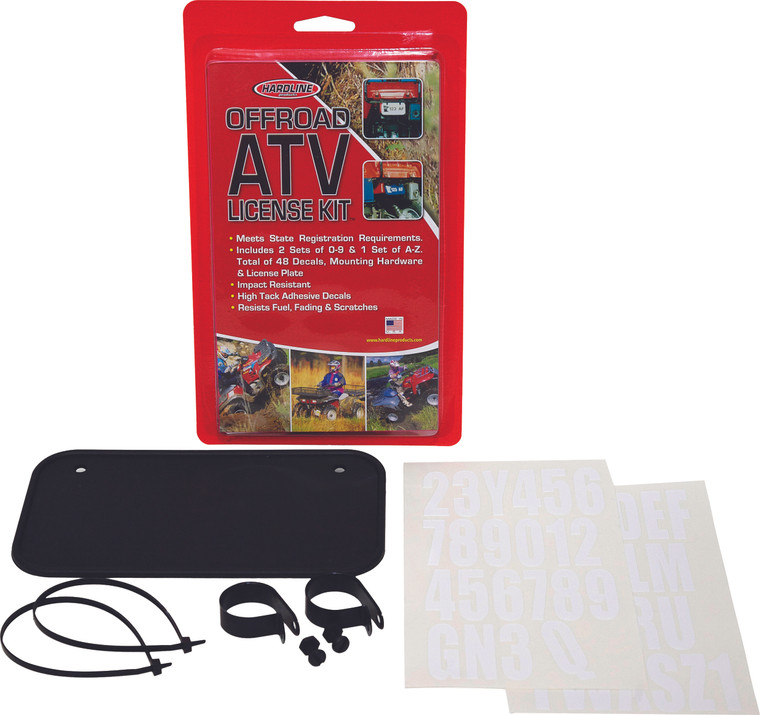 Hardline - Atv License Plate Kit Black