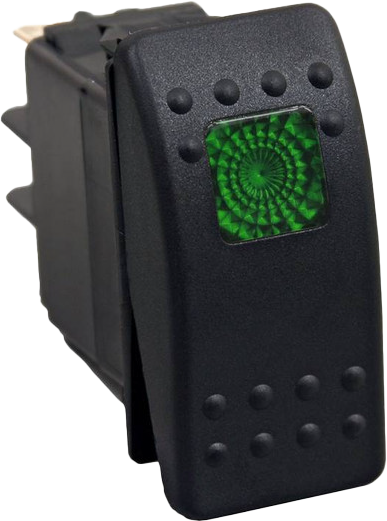 Open Trail - Lighted Rocker Switch Green
