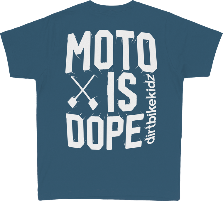 Dbk - Moto Is Dope Youth Tee Lagoon Blue Yx