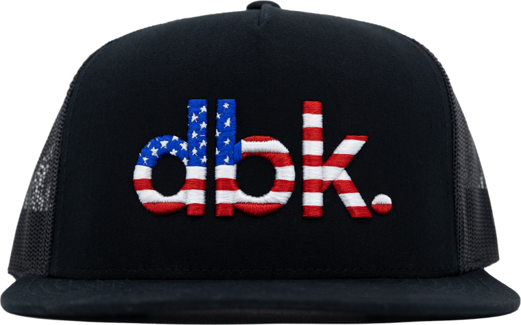 Dbk - Basics Flag 2fifty Black Trucker Hat