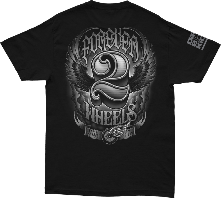 Dbk - Two Wheels Tee Black Xl