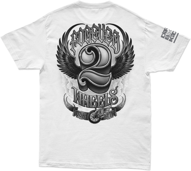 Dbk - Two Wheels Tee White Sm