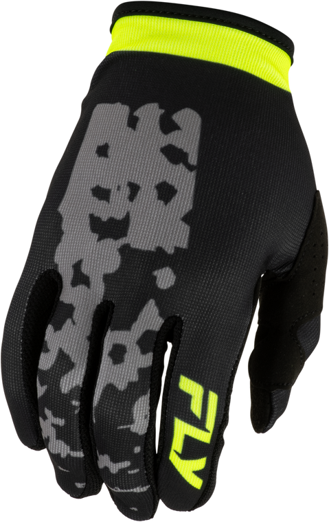 Fly Racing - Youth Lite Flake Gloves Grey/hi-vis/black Ys
