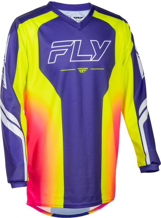 Fly Racing - Youth F-16 Raze Jersey Purple/pink/yellow Yl