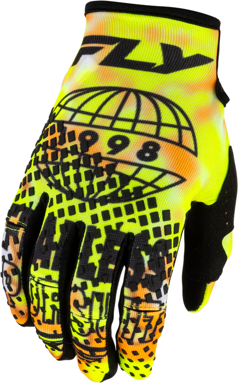 Fly Racing - Kinetic Blur Gloves White/hi-vis/orange Lg