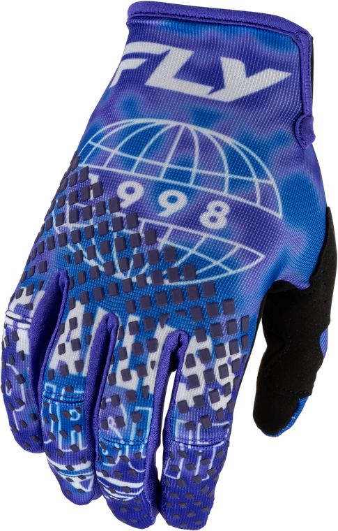 Fly Racing - Youth Kinetic Blur Gloves Blue/navy Ym
