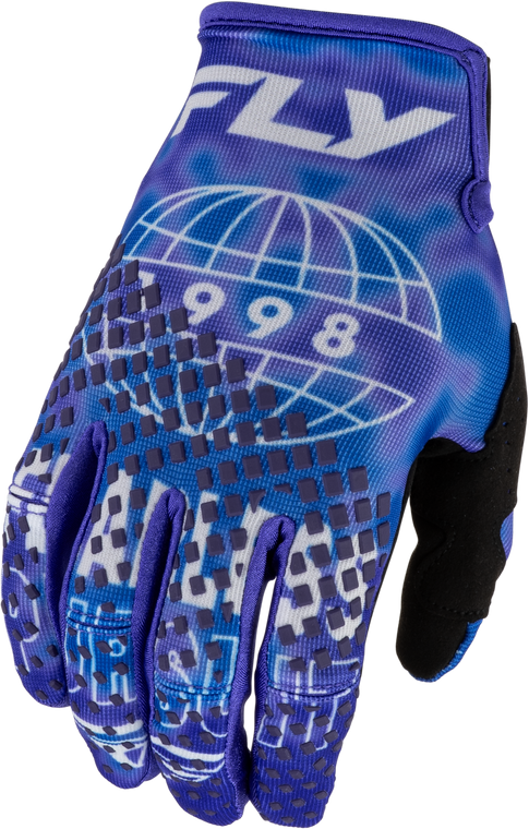 Fly Racing - Youth Kinetic Blur Gloves Blue/navy Ys