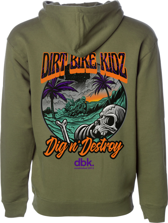 Dbk - Boneyard Youth Hoodie Military Green Yl