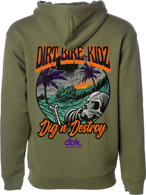 Dbk - Boneyard Youth Hoodie Military Green Yx