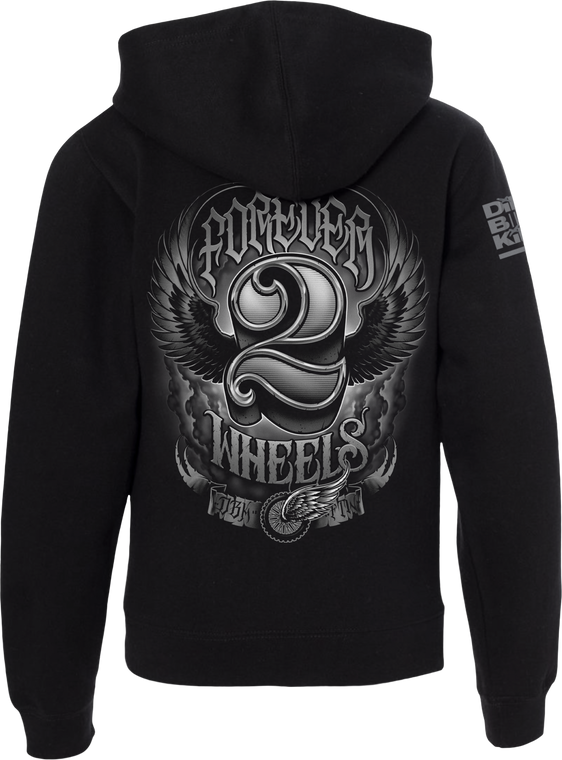 Dbk - Two Wheels Youth Hoodie Black Yl