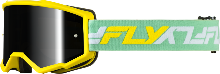 Fly Racing - Zone Goggle Yellow/green W/ Black Mirror/smoke Lens