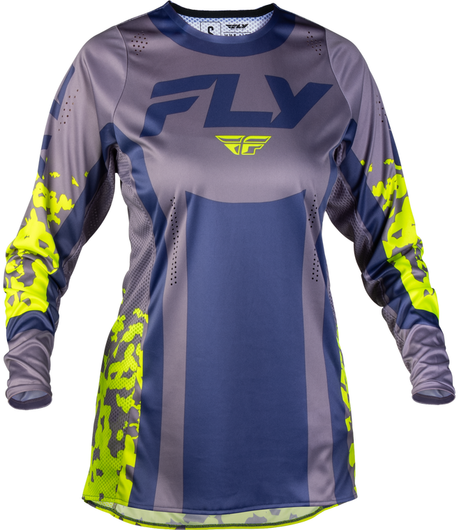 Fly Racing - Women's Lite Flake Jersey Lavendar/blue/yellow Sm
