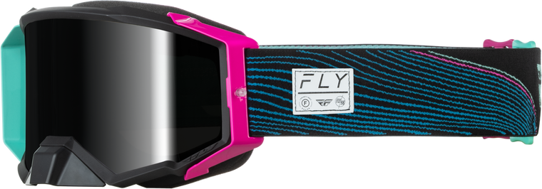 Fly Racing - Zone Pro Wave Goggle Black/pur W/ Black Mirror/smoke Lens