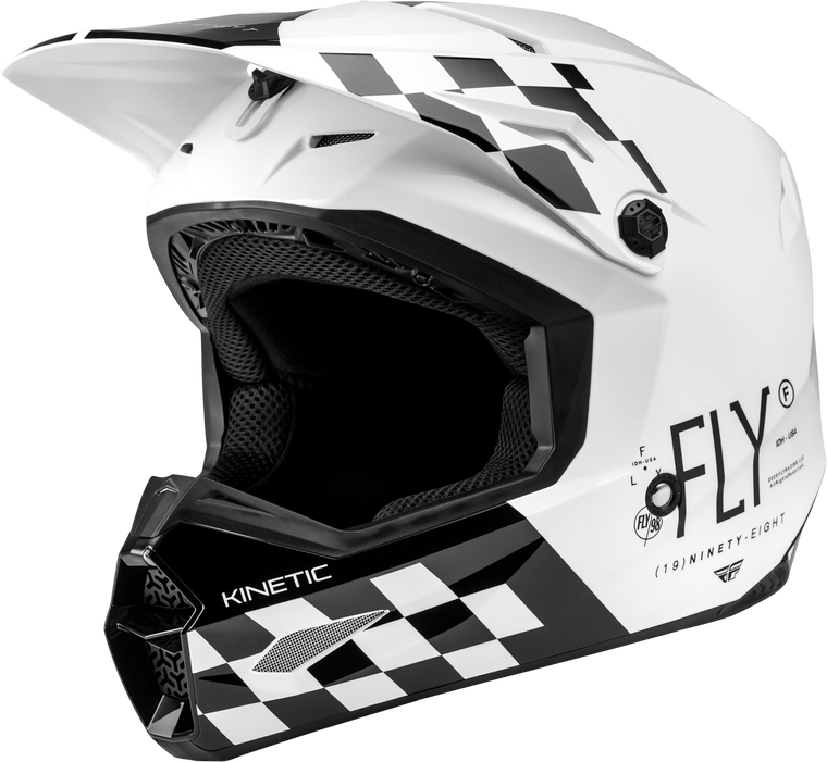 Fly Racing - Kinetic Lite Rival Helmet Gloss White/black Sm