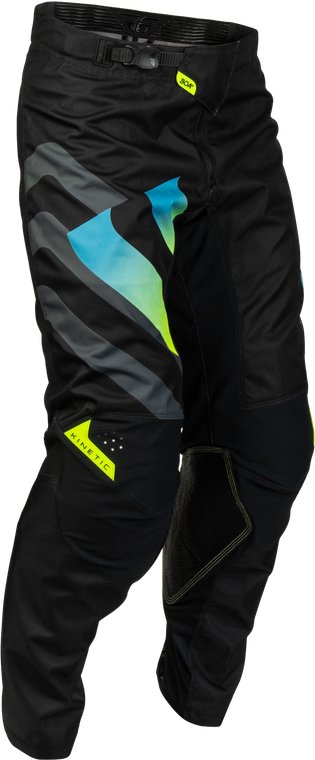 Fly Racing - Kinetic Volt Pants Black/grey/teal/yellow Sz 28
