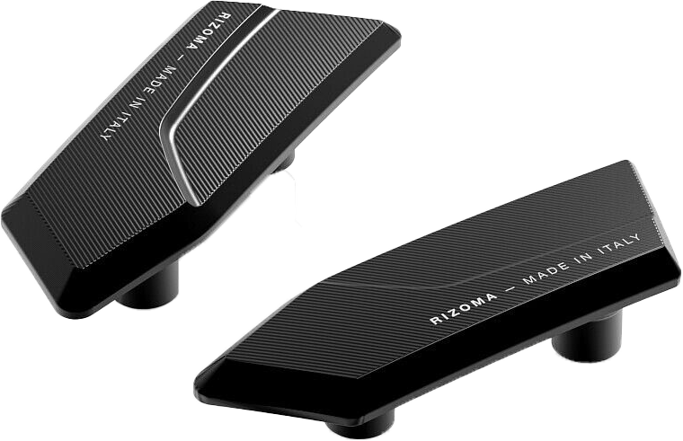 Rizoma - Mirror Block Off Plates Pair Black Bmw