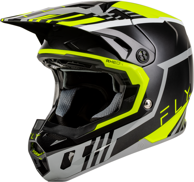 Fly Racing - Formula Cc Strike Helmet Grey/black/hi-vis Xl