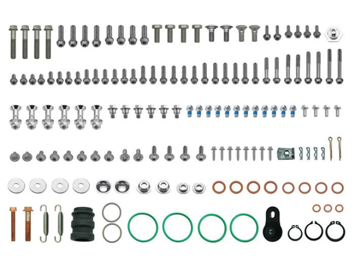 <ul><li><span style="font-size:medium">Designed for all riders&rsquo; needs, both on and off the track</span></li><li><span style="font-size:medium">Psychic fastener kits contain all necessary hardware for most of today&rsquo;s motocross and off-road motorcycles</span></li><li><span style="font-size:medium">All Psychic kits come in a convenient plastic sorting case</span></li><li><span style="font-size:medium">All bolts are manufactured from zinc-plated steel for increased longevity and corrosion-resistance</span></li></ul>