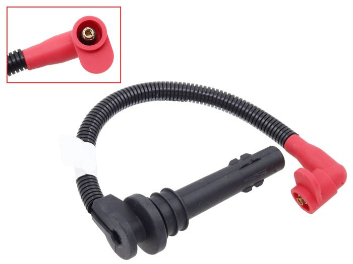 <p><span style="font-size: 1em;">OE replacement spark plug wire/boot for many Polaris RZR models (19-25)</span><br>Length: 9.8"</p><p><span style="font-size: 1em;">Polaris OE:&nbsp;</span><br><span style="font-size: 1em;">4014296</span><br><span style="font-size: 1em;">4017695</span></p><span style="font-size: 1em;"><br></span><span style="font-size: 1em;">Sold individually</span>
