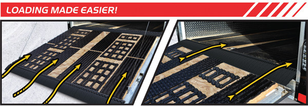 <p>4 piece set - 96" total</p><p>Increased size to 24" per piece allows for more versatility</p><p>Dimensions: Each Piece 24" W x 9" L x 1.18" H</p><p>Integrated traction knobs to provide grip for tires and foot traffic</p><p>Integrated cut lines to provide clean edges when trimming to fit</p><p>Hinge &amp; pin design eliminates stainless hinge to reduce assembly time</p><p>Innovative Edge Glide provides smooth edge transition from the ground to your trailer or ramp</p><p>Incorporates Caliber's proven friction-reducing glide technology</p><p>Made in USA and includes Caliber's lifetime warranty</p><ul></ul>