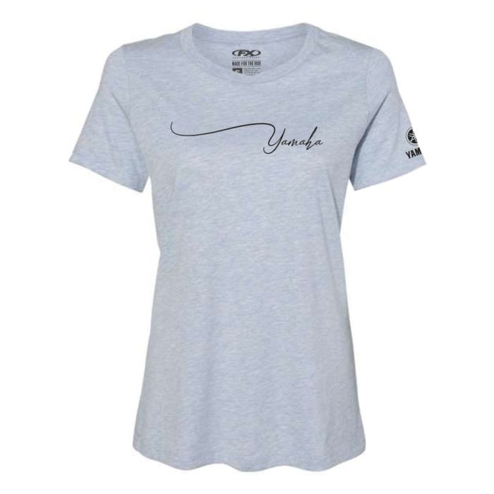 <p><font size="3">Heather Lightt Blue</font></p><p><font size="3">Women's Crew T-shirt</font></p><p><font size="3">52% Cotton 48% Poly 4.3oz. Combed Ring-Spun</font></p><p><font size="3">Screen printed front and sleeve</font></p><p><font size="3">Officially licensed product</font></p>