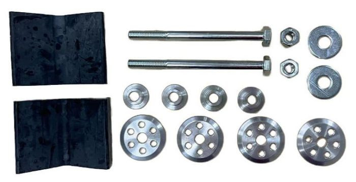 <p><font size="3">Lightweight Kit reduces mounting hardware weight by 0.3 lbs</font></p><p><font size="3">10mm bolt</font></p><p><font size="3">This kit fits 2000-2015 ADSA and newer style machines. This includes: REV / XP / XS.</font></p><p><font size="3">Also fits all 2000 and newer Race Sleds.</font></p><p><font size="3">For trailing arm machines with ADSA suspension reuse OEM dampener.</font></p><p><font size="3">NOTE: This mount kit comes with all the necessary hardware and dampeners for one pair of skis.</font></p><p><font size="3">Mount kit will fit C&amp;A Pro Skis only.</font></p>