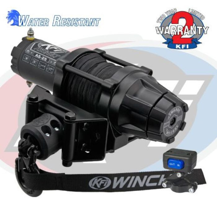 Kfi - Kfi Assault Series 2500lb Winch - Synthetic Cable - AS-25