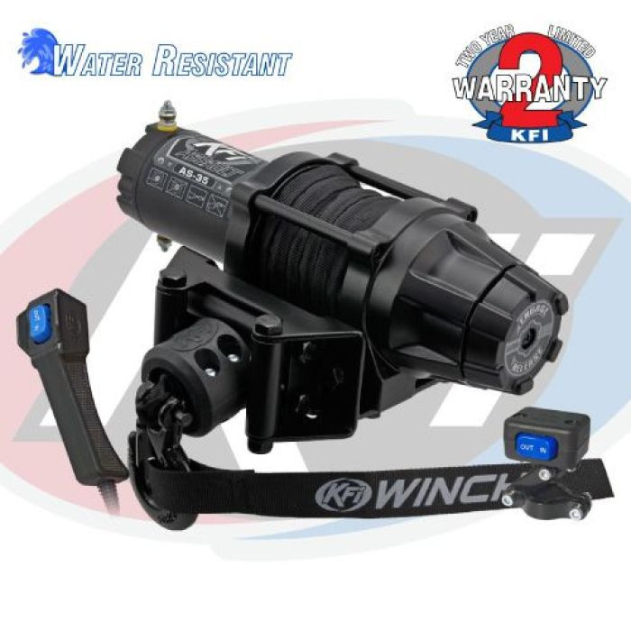 Kfi - Kfi Assault Series 3500lb Winch - Synthetic Cable - AS-35