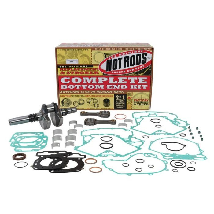 <p style="scrollbar-color: rgb(78, 82, 84) rgb(22, 25, 26); font-size: medium;">Bottom End Kit by Hot Rods®. Kit contains crankshaft, main bearing/seals and complete gasket set for complete installation. This top-grade product is expertly made in compliance with stringent industry standards to offer a fusion of a well-balanced design and high level of craftsmanship. Manufactured from industry-leading materials using up-to-date equipment, it ensures everlasting reliability and enduring value. This product is distinguished by total quality assurance, unsurpassed by anybody else.</p><p style="scrollbar-color: rgb(78, 82, 84) rgb(22, 25, 26); font-size: medium;">Stringently tested with the highest quality standards</p><p style="scrollbar-color: rgb(78, 82, 84) rgb(22, 25, 26); font-size: medium;">Built for long-lasting dependability and unmatched quality</p><p style="scrollbar-color: rgb(78, 82, 84) rgb(22, 25, 26); font-size: medium;">Made from the highest-quality materials using smart technology</p><p><font size="3"><br></font></p><p><font size="3">Fits Can-Am<span style="white-space:pre"></span></font></p><p><font size="3">Outlander 570 XMR (22)</font></p><p><font size="3">Outlander 650 4x4 (06-15,22)</font></p><p><font size="3">Outlander 650 4x4 XT (10-14,22)</font></p><p><font size="3">Outlander 650 6x6 (15)</font></p><p><font size="3">Outlander 650 DPS (17-22)</font></p><p><font size="3">Outlander 650 XMR (13-22)</font></p><p><font size="3">Outlander Max 650 4x4 (06-13,15)</font></p><p><font size="3">Outlander Max 650 4x4 XT (06-13,21-22)</font></p><p><font size="3">Outlander Max 650 6x6 (19-22)</font></p><p><font size="3">Outlander Max 650 DPS (19-22)</font></p><p><font size="3">Outlander Max 650 XTP (15)</font></p><p><font size="3">Renegade 650 XMR (22)</font></p><p><font size="3">Renegade 650 XXC (19)</font></p>