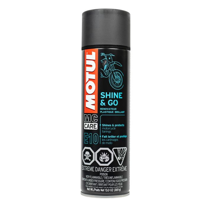 <p>Shines and revives the colors of motorcycle plastic surfaces</p><p>For fairings, paint, fenders, and mirror</p><p>Leaves a long-lasting non-sticky protective film</p>