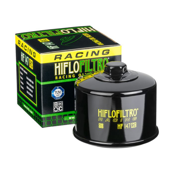 <p><font size="3">Developed and manufactured to very high specifications to exceed the demands of modern racing engines and extreme racing conditions, the Hiflofiltro RC range provides numerous advantages for both road user and track racer.</font></p><p><br></p><p><font size="3">17mm cross drilled nut enabling easy removal and lock wiring for race use</font></p><p><font size="3">Advanced high performance tri-fiber filtration media for optimum filtration, high capacity, and improved oil flow. Capable of capturing particles as small as 5 microns.</font></p><p><font size="3">Tough heavy duty steel canister capable of withstanding extreme pressure</font></p><p><font size="3">Special rubber coated relief valve for perfect sealing</font></p><p><font size="3">Compatible with all oil types, mineral and synthetic</font></p>