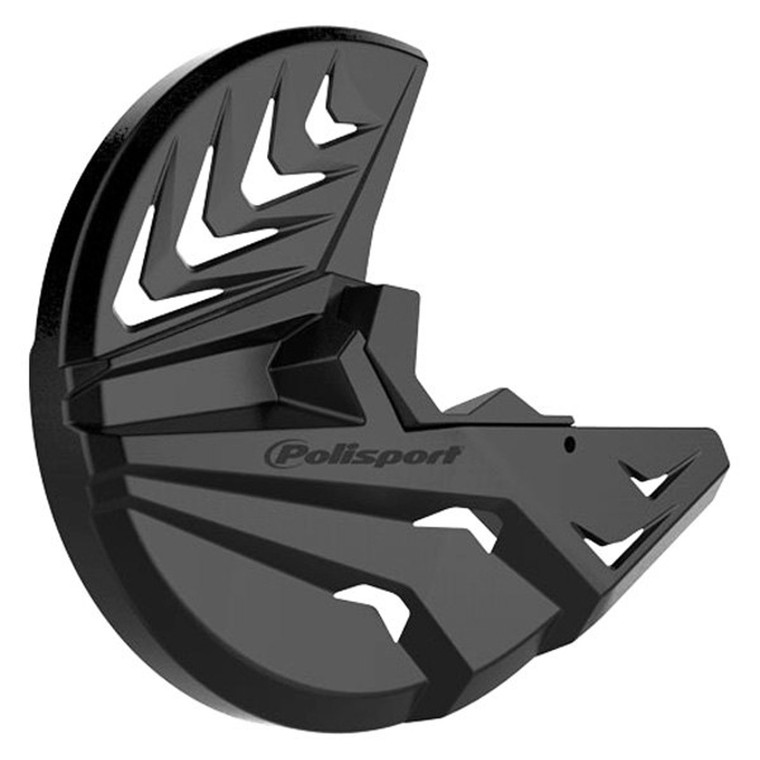 <p>High impact and abrasion resistant plastic guards</p><p>Complete protection of the brake disc and bottom fork guard</p><p>Easy and quickly installed. No need to disassemble the wheel</p><p>Perfect protection from rocks and roost</p><p>Extended protection. Also guards the brake caliper</p><p>Accepts oversized 295 mm brake discs</p><p>Air intakes to cool Brake Disc</p><p>Disc Protector only works together with Bottom Fork Guard</p><p>Model specific Bottom Fork Guards are required</p><p>Bottom Fork Guards can be used separately (Sold Separately)</p><p>Includes all mounting hardware</p><p>Developed to work with stock forks onl</p><p>Made using the finest materials and advanced technologies</p><p>Thoroughly tested through the manufacturing process</p><p>Rigorous quality you can trust</p><p>  Black/Black Disc/Fork Protector (8155100001) by Polisport®. Disc Protector only works together with Bottom Fork Guard. Extended protection. Also guards the brake caliper. This top-grade product is expertly made in compliance with stringent industry standards to offer a fusion of a well-balanced design and high level of craftsmanship. Manufactured from industry-leading materials using up-to-date equipment, it ensures everlasting reliability and enduring value. This product is distinguished by total quality assurance, unsurpassed by anybody else.</p><p>  1 Polisport Disc Protector</p><p>Bottom Fork Guard</p><p>Mounting Hardware</p>