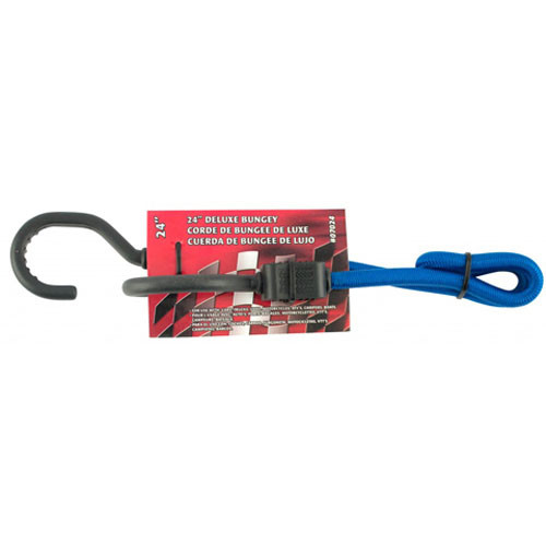 <ul><li><span style="font-size:12px;"><span style="font-family:lucida sans unicode,lucida grande,sans-serif;">Industrial grade bungey</span></span></li><li><span style="font-size:12px;"><span style="font-family:lucida sans unicode,lucida grande,sans-serif;">Moulded poly carbonate hook </span></span></li><li><span style="font-size:12px;"><span style="font-family:lucida sans unicode,lucida grande,sans-serif;">Hardened wire insert moulded in</span></span></li><li><span style="font-size:12px;"><span style="font-family:lucida sans unicode,lucida grande,sans-serif;">24 inch</span></span></li><li><span style="font-size:12px;"><span style="font-family:lucida sans unicode,lucida grande,sans-serif;">Blue</span></span></li></ul>