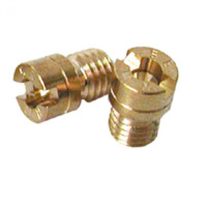 <p>MIKUNI SMALL ROUND MAIN JET.</p><p>Small round type.</p><p>Used in most Mikuni carburetors.</p>