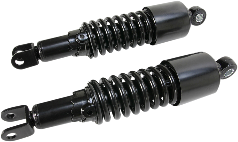 Emgo - Custom Shorty Shocks with Shroud - Black Body/Black Spring Finish - Clevis Lowering - Custom Shorty Shocks - 17-05694B