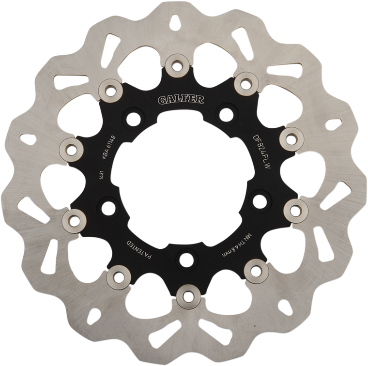 Galfer - Wave Brake Rotor - Rear - Black Carrier - Wave Brake Rotors - DF824CW
