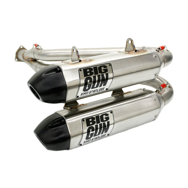 Kawasaki Teryx 4 EXO Stainless Dual Slip On Muffler - Big Gun Exhaust