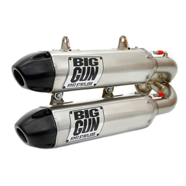 Polaris RZR RS1 EXO Stainless Dual Slip On Muffler - Big Gun Exhaust