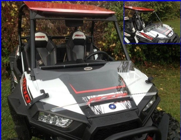 Polaris RZR 900 / 1000 Folding Windshield (Scratch Resistant) - EMP