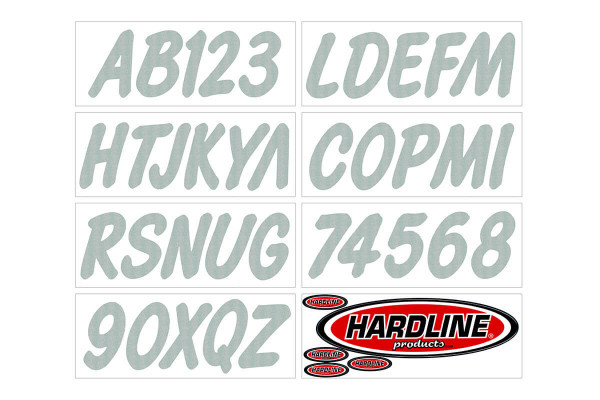 Can-Am Boat Lettering Solid Silver 3"³ Registration Kit - Hardline