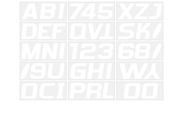 Can-Am Boat Lettering White 3"³ Registration Kit - Hardline