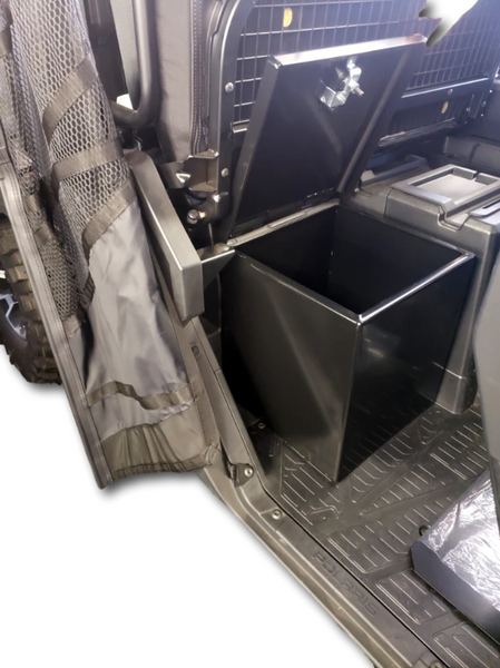 Polaris Ranger Weatherproof Lockable Secure Under Seat Storage Security Box Black Powder Coat Finish - Hi Standard Outfitters