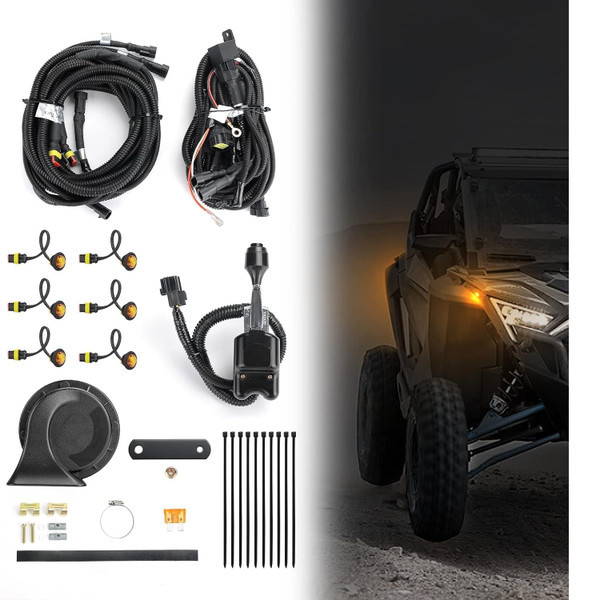 Can-Am Commander/Defender/Maverick Turn Signal Kit with Horn - Kemimoto