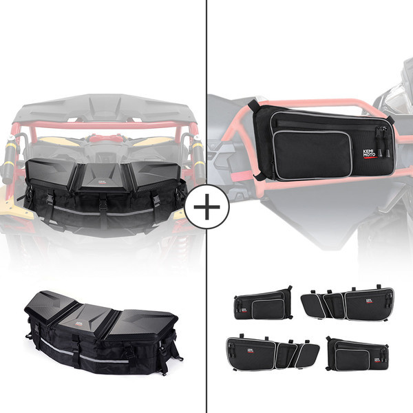 Can-Am Maverick X3 Max Rear Storage Bag & Door Bags - Kemimoto